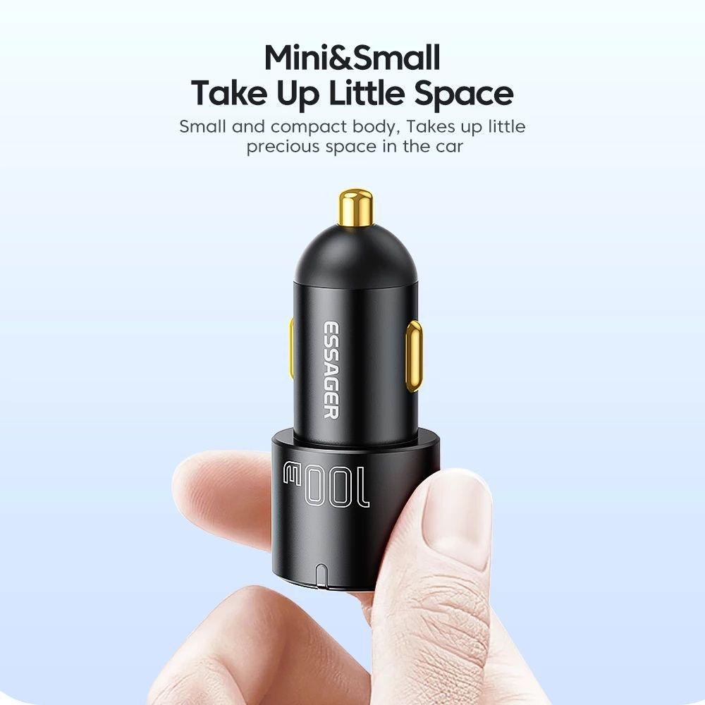 Ổ Cắm Sạc Nhanh 100W QC3.0 Type C Cho Xe Hơi