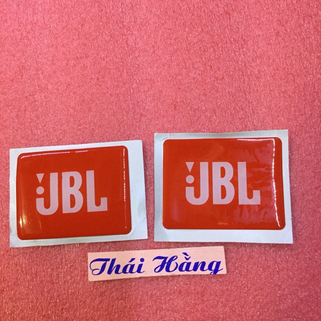 Tem chữ JBL đỏ cho loa âm thanh (1 đôi )