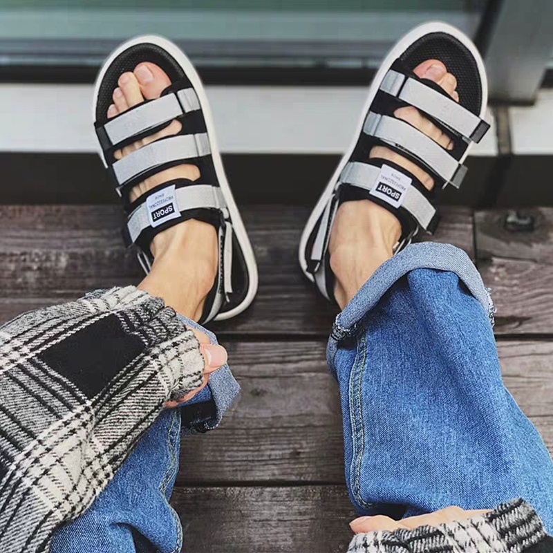 Sandal nam nữ US19 quai ngang chất lượng cao - dép quai hậu đi học đi chơi