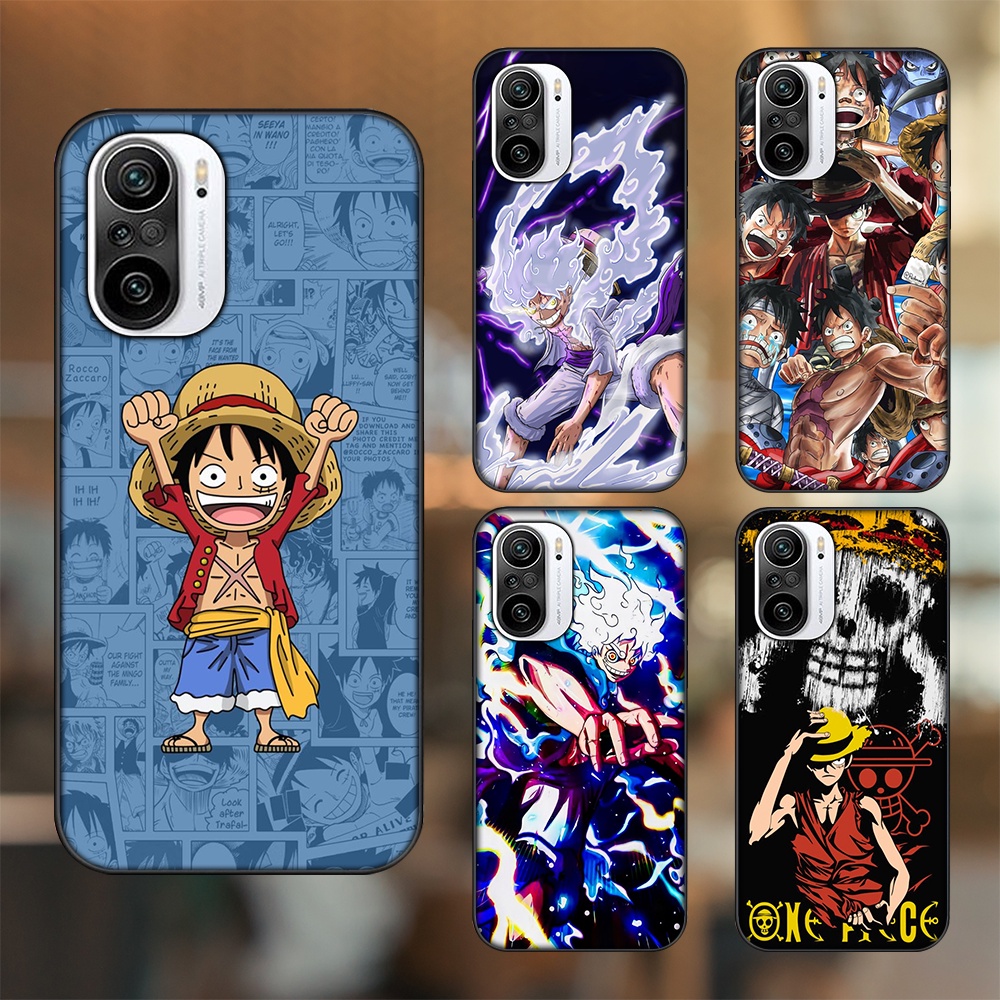 Ốp lưng Xiaomi K40 viền đen in hình Luffy One Piece