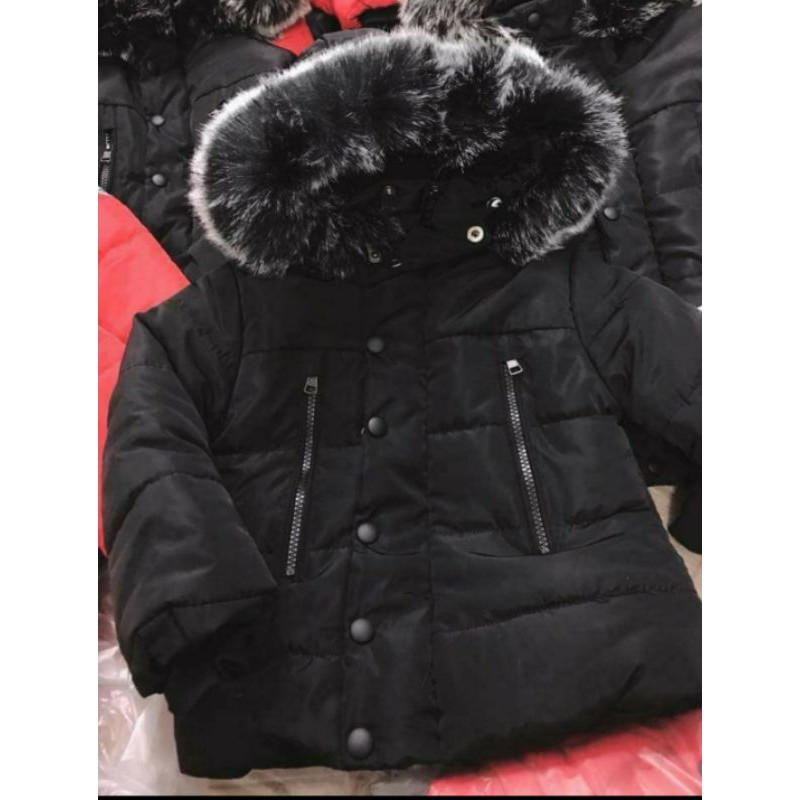 Áo phao mũ lông đẹp Quảng châu bé trai, bé gái