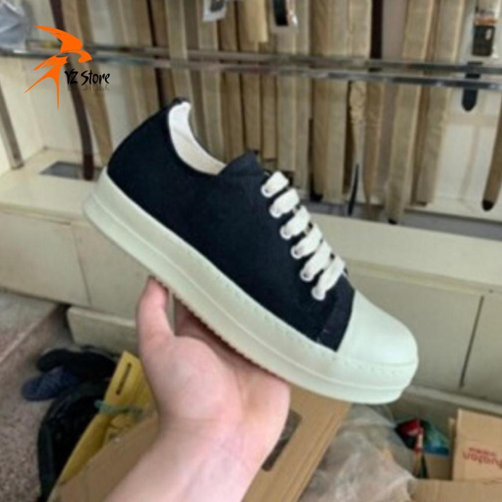 Giày Thể Thao Nữ - Giày Sneaker RickOwen Nam Nữ Buộc Dây Cổ Thấp Đế Thơm Vani