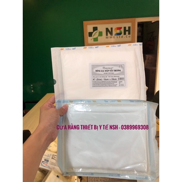 ❤️ Bông Gạc Đắp Vết Thương Bảo Thạch 15x20cm BÔNG BĂNG GẠC ĐẮP VẾT THƯƠNG HÚT DỊCH BẢO THẠCH 15cm x 20cm