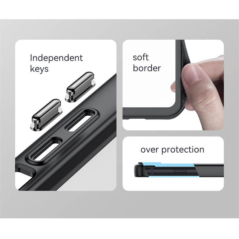 Ốp Điện Thoại Trong Suốt Màu Sắc Cho Samsung Z Fold 4 5G 7.6 inch Samsung Z Fold 4 5G Z Fold4 4