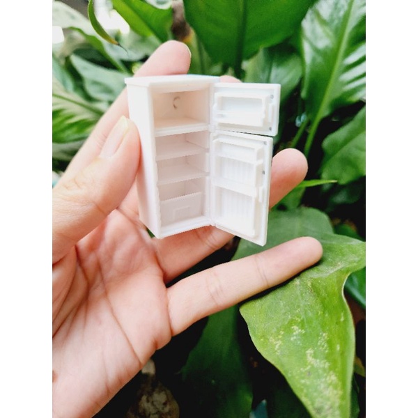 Tủ Lạnh Mini Trưng trong mô hình dollhouse , miniature