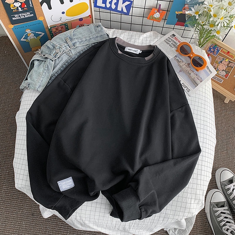 Áo sweater nỉ unisex - Rio.uni - Form rộng Layer rách nam nữ phong cách Ulzzang