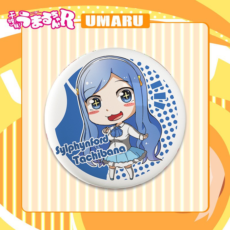 Huy hiệu cài áo in hình Himouto! Umaru-chan Cô em gái hai mặt anime chibi xinh xắn tiện lợi m01