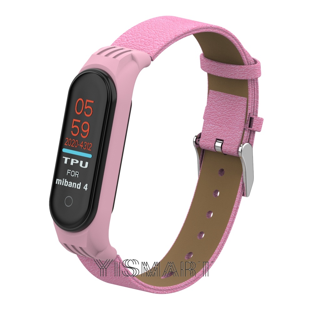 Dây đeo đồng hồ chát liệu da TPU nhiều màu cho Xiaomi MiBand 6 5 Mi Band 4 3