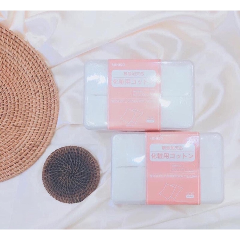 Bông tẩy trang Miniso hộp 1000 miếng