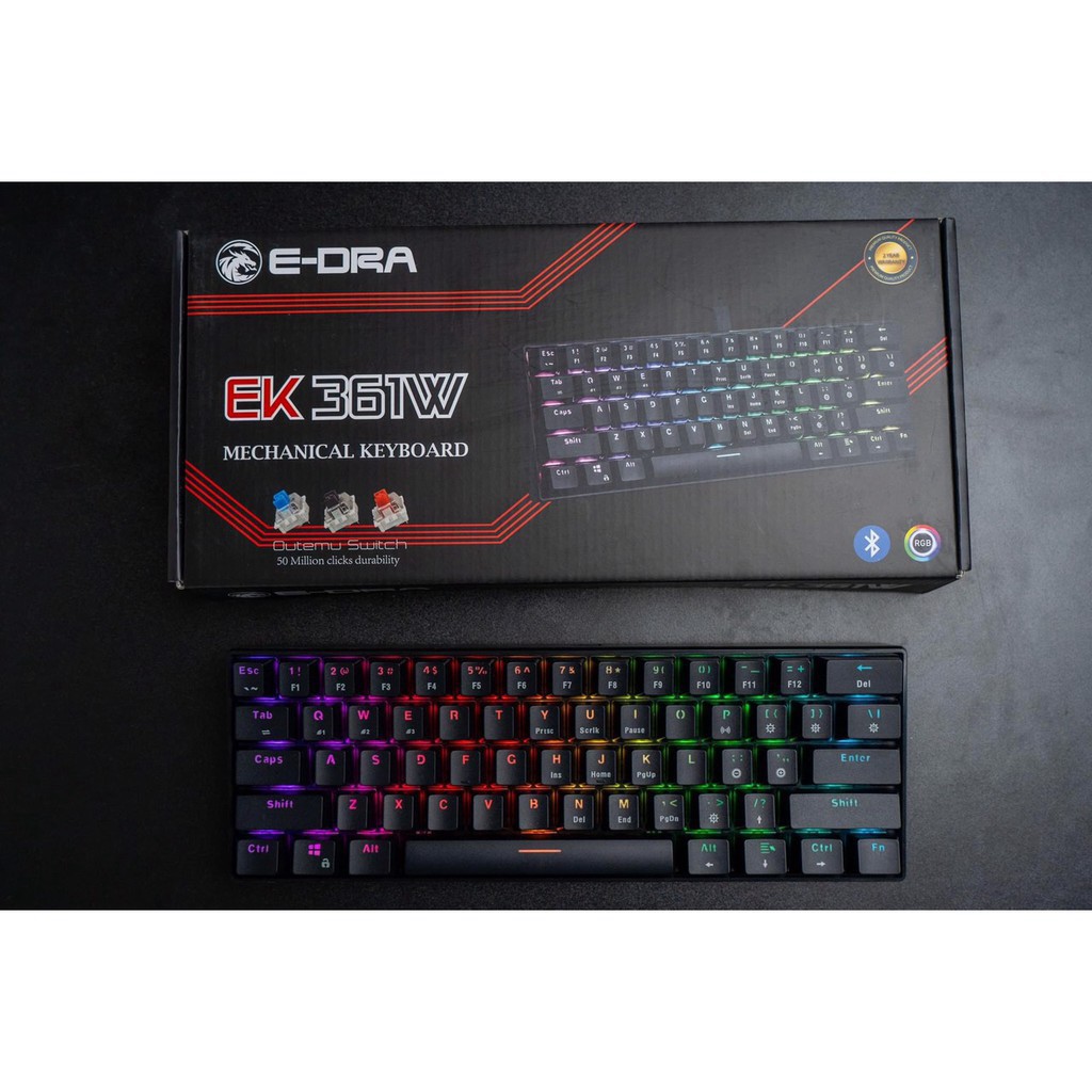 [Hàng Chính Hãng] Bàn phím cơ E-DRA EK361W Bluetooth, Bàn phím gaming E-DRA EK361W Bluetooth - Bảo hành 24 tháng | BigBuy360 - bigbuy360.vn