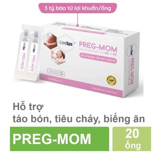 [Có tem tích điểm] Bào Tử Lợi Khuẩn Preg Mom - Hỗ Trợ Tiêu Hóa, Hết Táo Bón, Biếng Ăn Cho Mẹ Và Bé Hộp 20 Ống