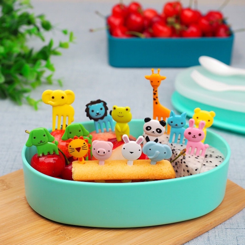 Bộ 10 dĩa ăn trái cây hình động vật siêu cute