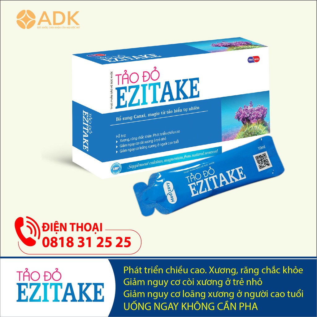 TẢO ĐỎ EZITAKE - Bổ sung canxi, magie từ tảo biển tự nhiên, giúp bé cao lớn vượt trội