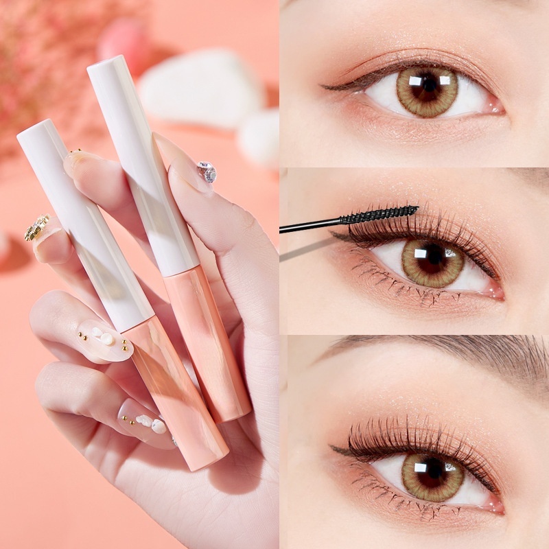 Mascara sợi tơ 4D siêu mịn chống thấm nước làm dài và dày mi trang điểm tự nhiên