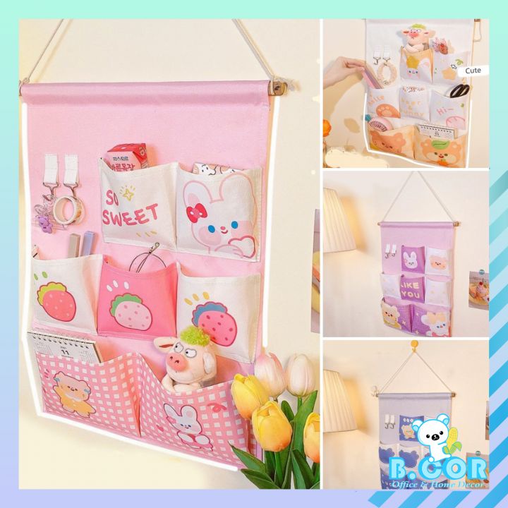 Túi Vải Treo Tường Cute Nhiều Ngăn nhà BCor