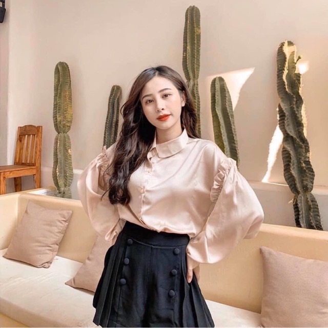 SƠ MI TRƠN TRẮNG TAY PHỒNG