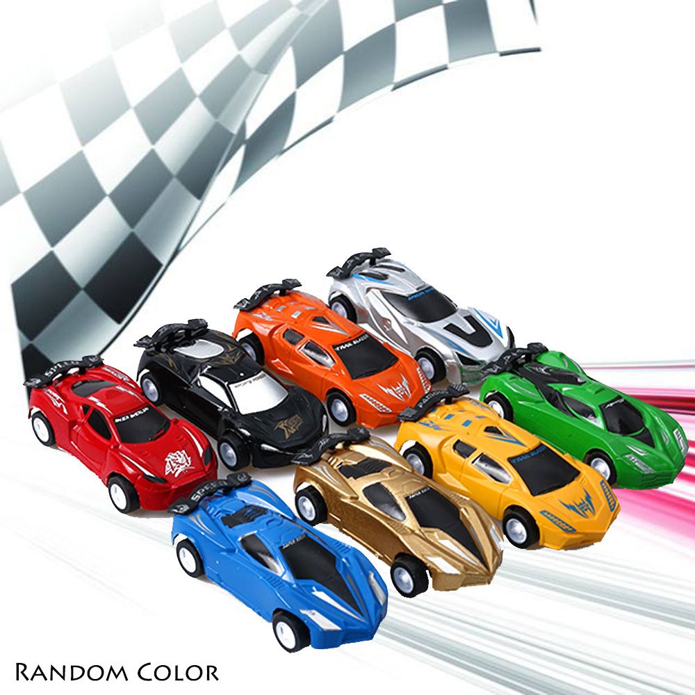 ❤LANSEL❤ 4/8PCS New Vehicles Model Fashion Plastic Speed Racing Car Mini Creative Kids Gift Classic Pull Back Toy