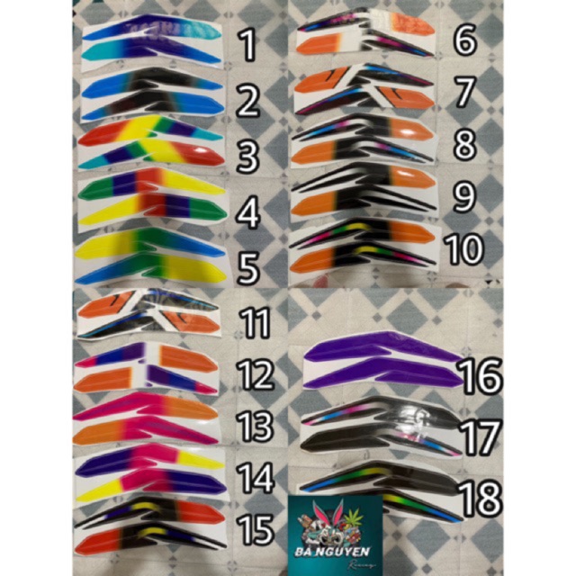 CẶP TEM DÁN CHÒA ĐÈN DEMI VARIO 2018/2019/2020