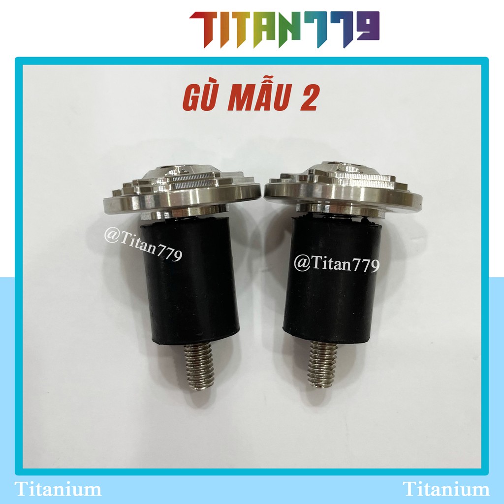 (64) Gù tay lái INOX SALAYA full cao su và ốc tán