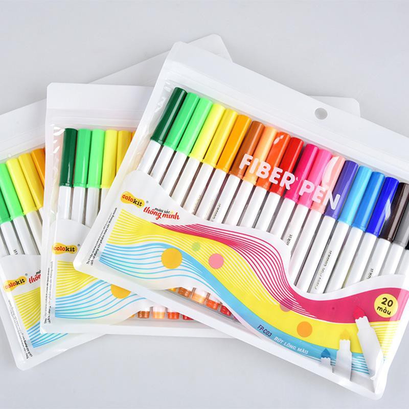 Bút Lông Màu Mỹ Thuật Colokit FP-C03  - Màu Tươi Sáng, Ngòi Bút Với 2 Nét Vẽ