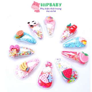 Kẹp tóc kim sa lấp lánh đính hoa quả động vật hipbaby dễ thương cho bé gái đáng yêu xinh xắn