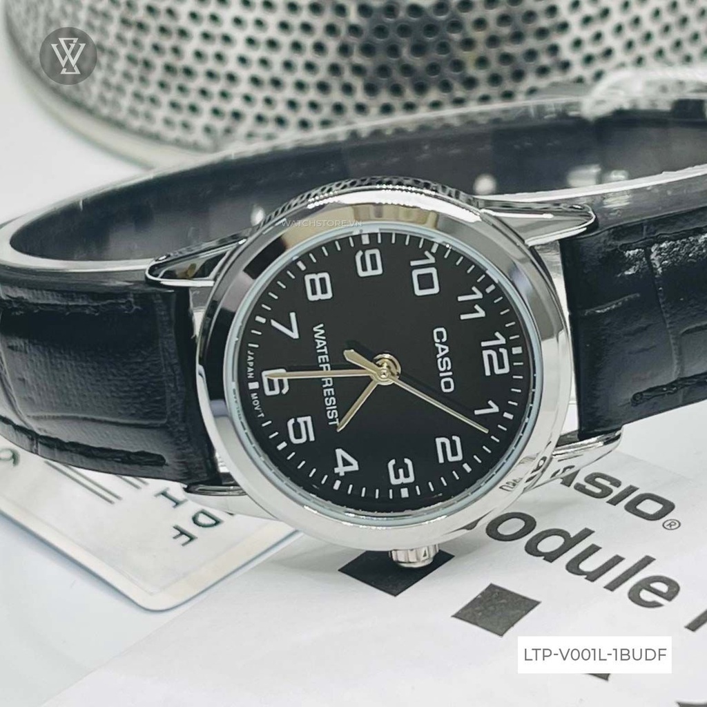 Đồng Hồ Quartz Nữ Casio WATCHSTORE LTP-V001L-1BUDF Thiết Kế Mặt Tròn Kính Khoáng 25mm, Dây Da, Vỏ Thép Không Gỉ Bền Bỉ