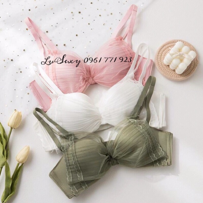 Quần Áo ngực ren NÀNG THƠ tiểu thư xinh xắn - Bộ đồ lót nữ ren không gọng cao cấp đệm mỏng màu da đen trắng kiểu cô dâu