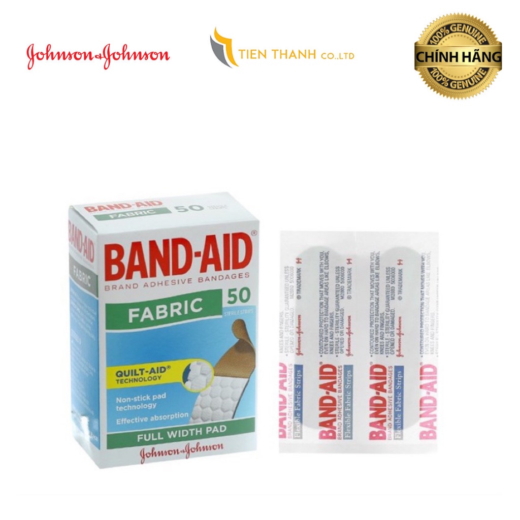 Hộp Băng Cá Nhân Band-Aid (1 hộp gồm 50 miếng)- Hàng chính hãng.
