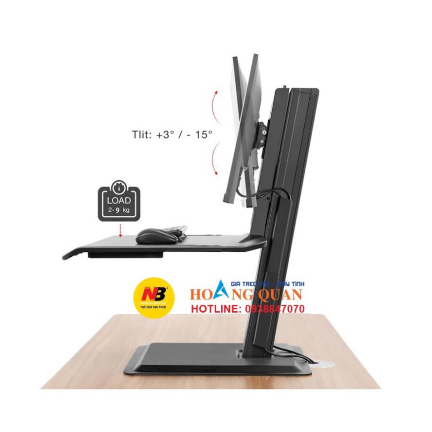 Giá Treo Màn Hình Máy Tính Để Bàn NB - S80 -  Nâng Lên Hạ Xuống Tự Động [ Hàng Chính Hãng - 2021 ]