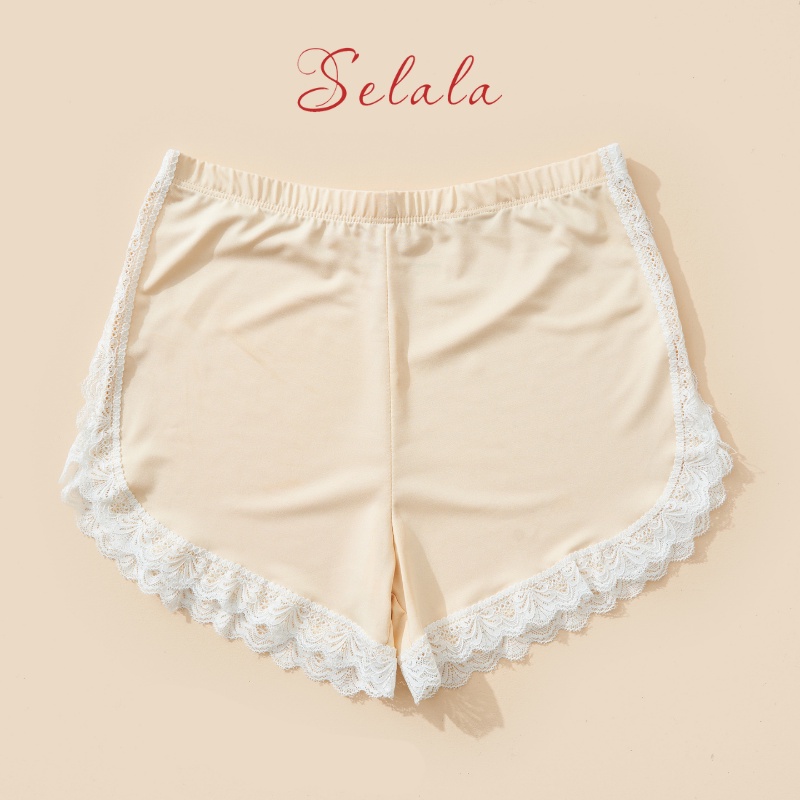 Quần Mặc Váy Selala Chất Su Thoáng Mát Phối Viền Ren QV04