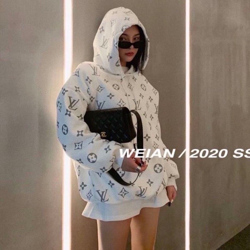 [GIÁ HUỶ DIỆT] Áo hoodies L.VV full chữ from thụng tay bồng( kèm ảnh thật) | BigBuy360 - bigbuy360.vn
