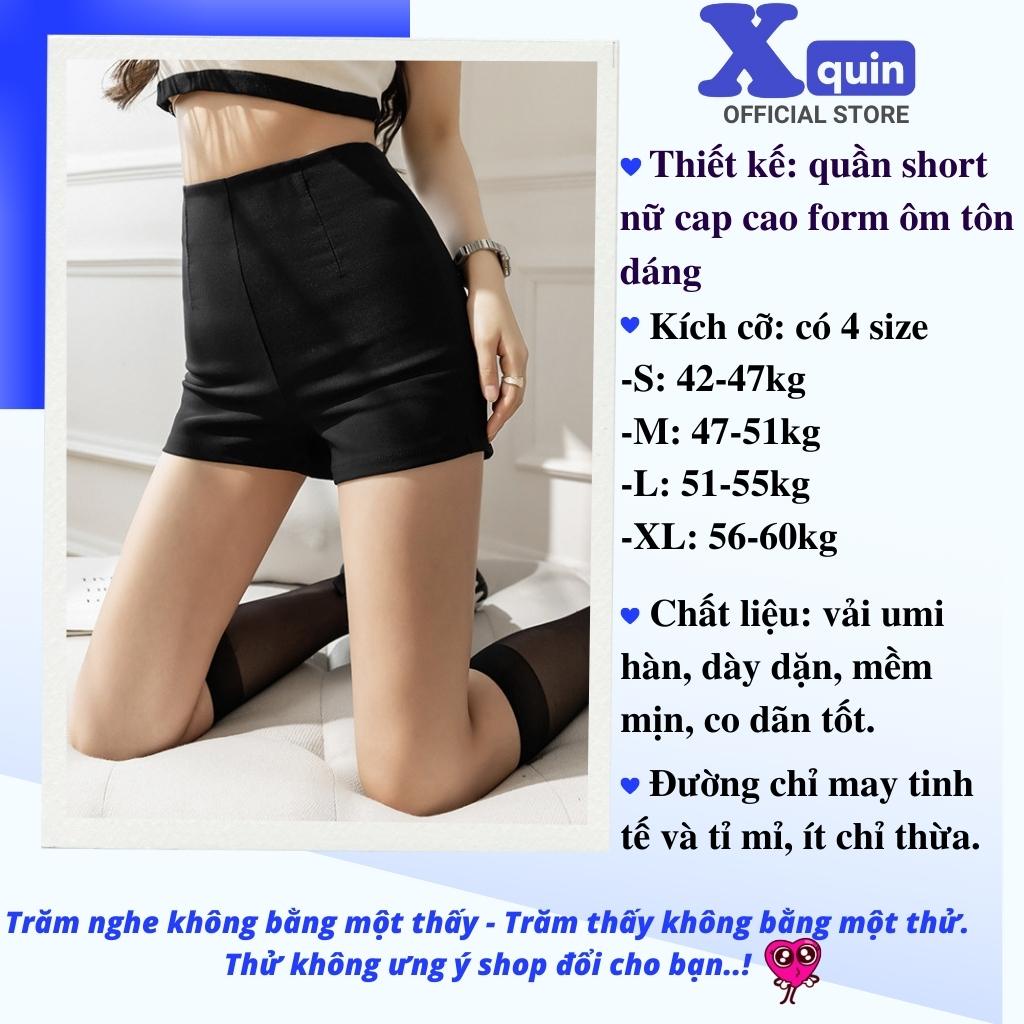 Quần short dance cạp cao co dãn quần đùi cạp khoá tôn dáng chất umi hàn siêu tôn dáng
