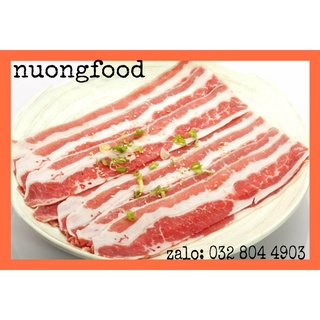 HCM-HỎA TỐC 500G BA CHỈ HEO CẮT LÁT NGON - NUONGFOOD