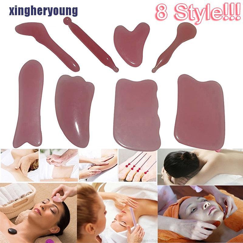 Xhvn 8Style Jade Massage Board Natural Stone Scraper Beauty Health Body Care Massager Glory