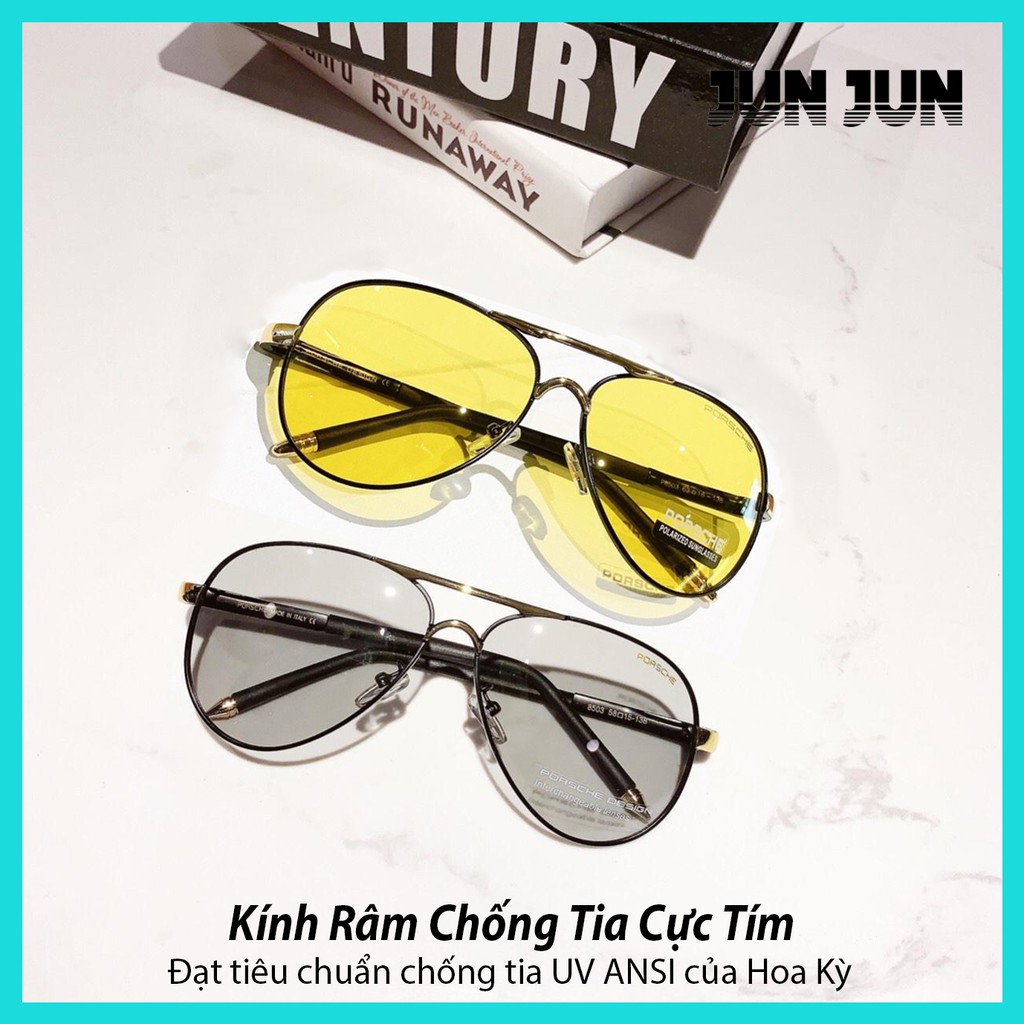 Kính mát nam đổi màu khi ra nắng - Mắt kính nam đổi màu dùng cho ngày và đêm POR-DOIMAU - Mắt kính chống tia UV cao cấp