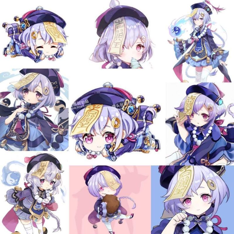 10-60 hình dán Stickers Qiqi Genshin Impact decal