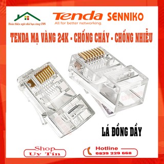 Hạt mạng TENDA CAT5 CAT6 chính hãng 100 hạt, SENNIKO RJ45 lá đồng dày xịn 100 hạt, hạt mạng xuyên thấu CAT5E -Chính hãng