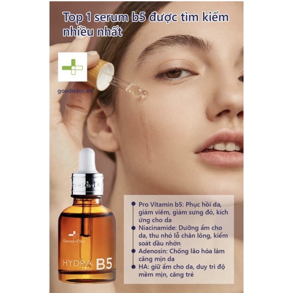 Serum Cấp Ẩm Phục Hồi Làm Sáng Da B5 GoodnDoc Mẫu Mới 30ml