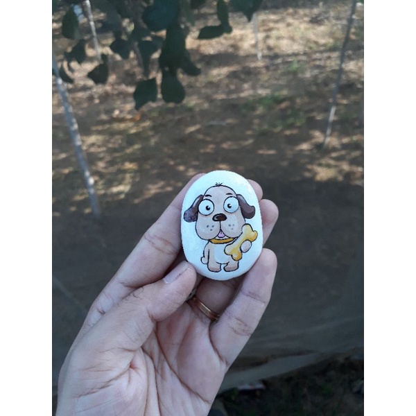 Bộ 12 con giáp cute trên đá cuội vẽ tay chibi