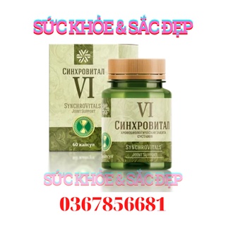 [Hỗ Trợ XươngKhớp] SYNCHROVITALS VI - Viên uống bảo vệ, phục hồi chức năng xương khớp Siberian – 60 viên Date T8/2023