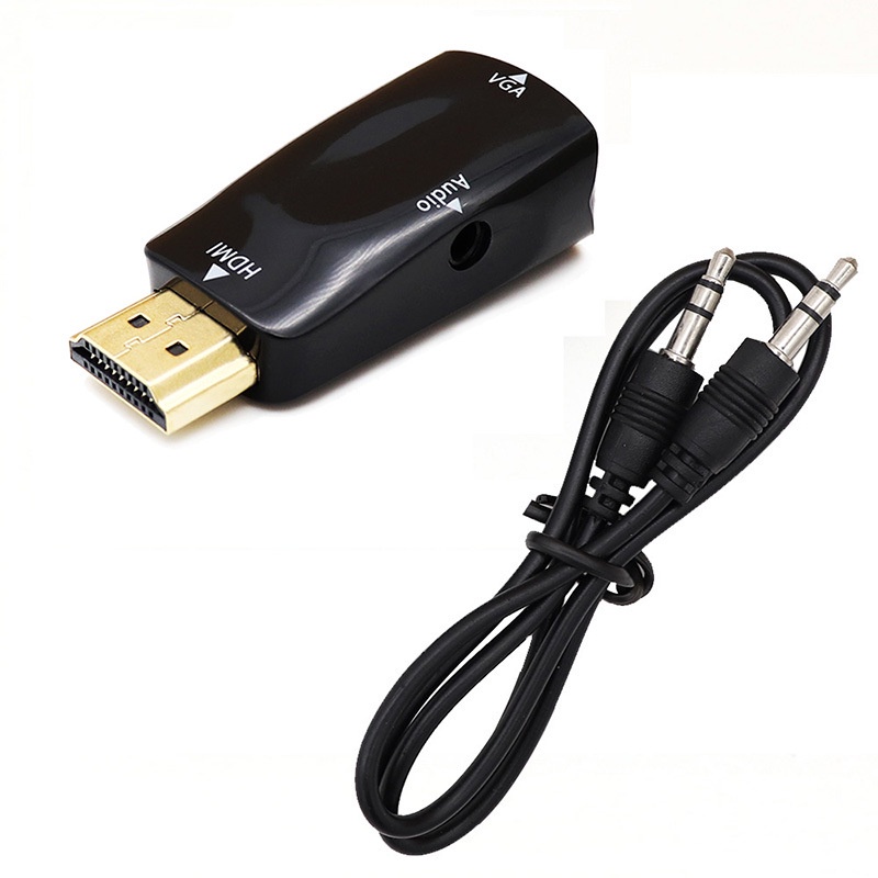 Bộ ChuyểN ĐổI Âm Thanh HDMI-Compable Sang VGA 3.5 mm HD 1080P Cho PC / Laptop / MáY TíNh BảNg