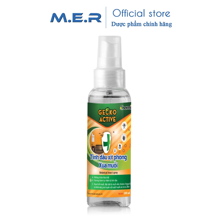 Tinh Dầu Xịt Phòng Xua Muỗi Gekgo Active Charmi - xua đuổi muỗi và côn trùng, lưu hương thơm phòng
