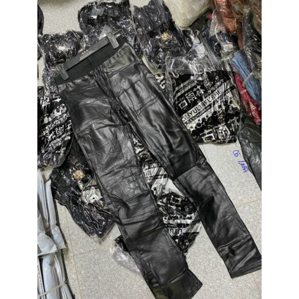 Quần legging da co giãn cạo chun