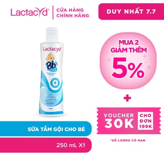 Sữa tắm gội trẻ em lactacyd bb giảm rôm sảy & hăm kẽ vượt trội 250ml