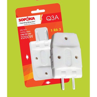 Phích cắm thông minh 1 chia 3 lỗ, 5 lỗ Sôpka chịu tải 2200w