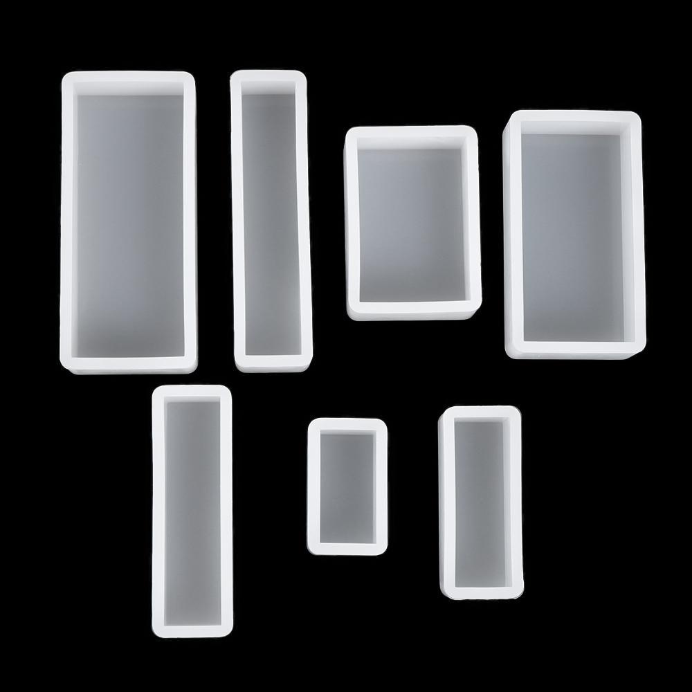 MUVAKO Khuôn Làm Mặt Trang Sức Hình Vuông Bằng Nhựa Epoxy UV