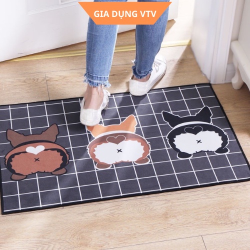 Thảm lau chân để nhà bếp, nhà tắm, cửa nhà hay ban công dùng lau chân, chùi chân chống trượt, Thảm trải bếp nhà tắm