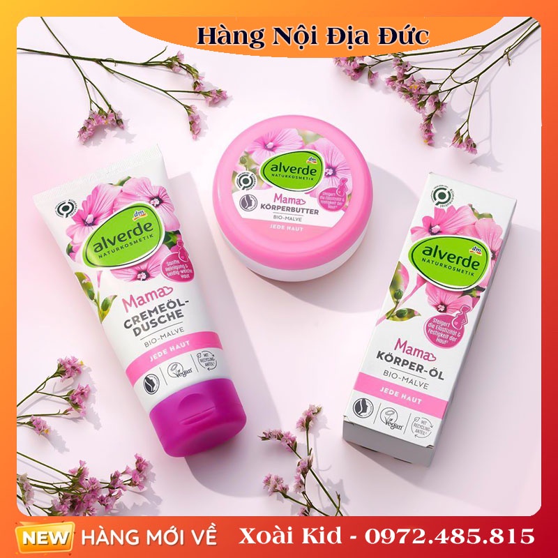 Sữa tắm+ dưỡng thể bà bầu và sau sinh alverde mama của đức đủ bill - ảnh sản phẩm 2