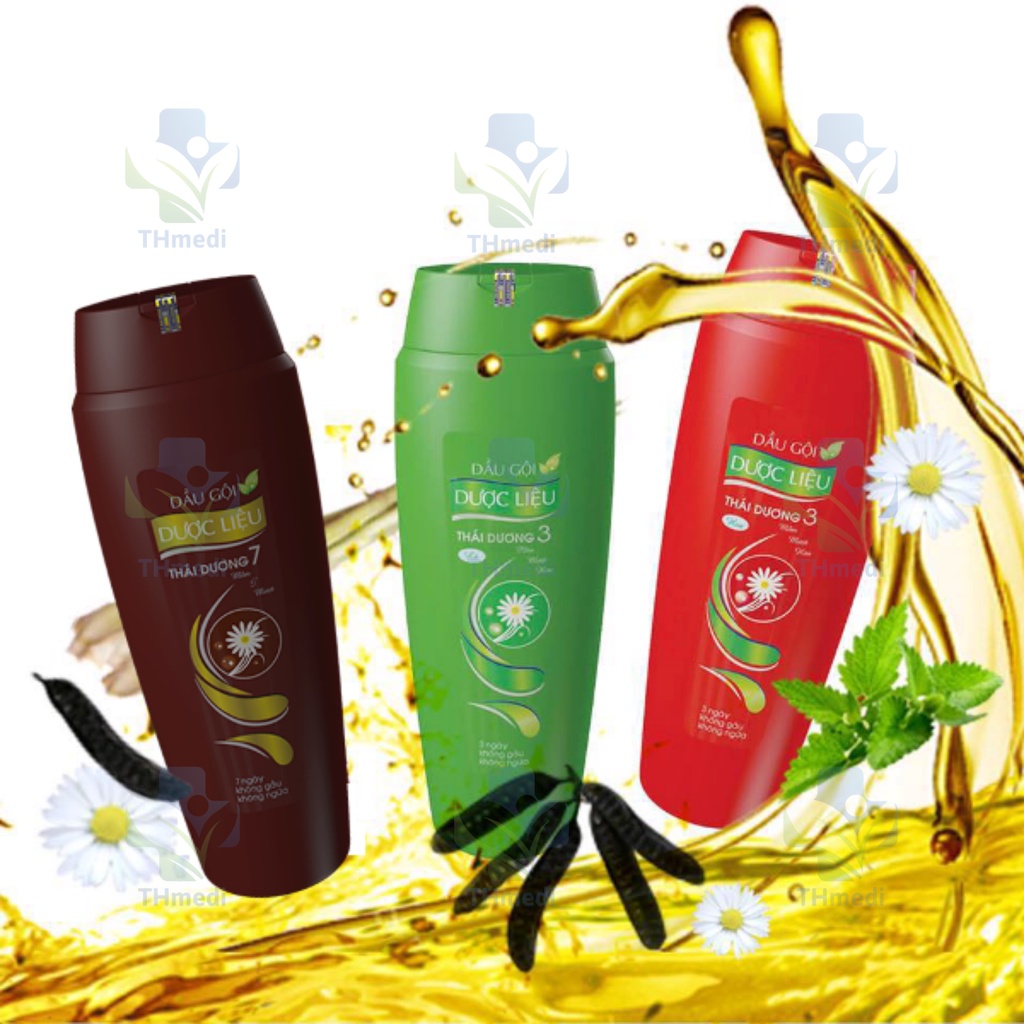 Dầu gội dược liệu Thái Dương 3 - dưỡng tóc mềm mượt, sạch gàu, hết ngứa, giảm rụng tóc
