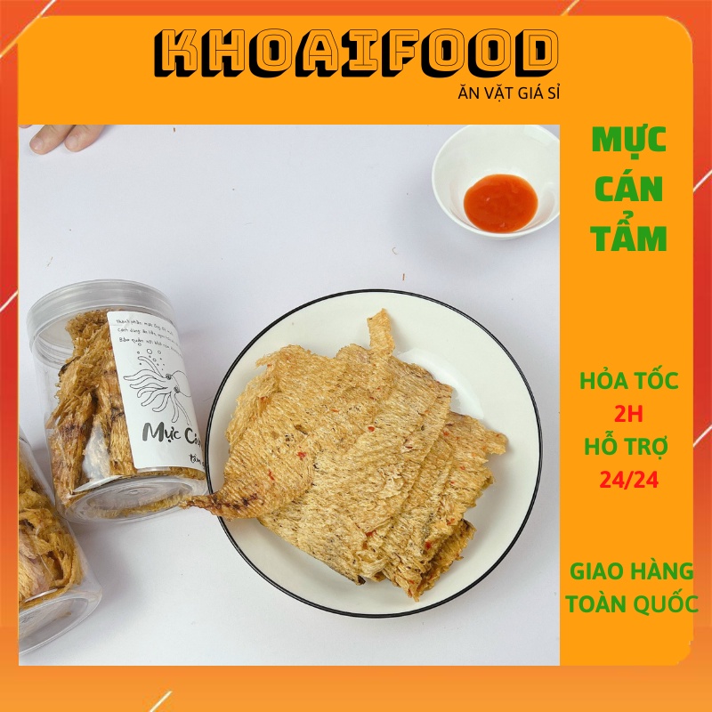 Mực cán tẩm vị - khô mực tẩm gia vị hũ 200g